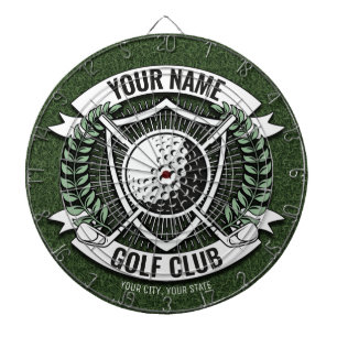 Personalisiert NAME Golfer Golfclub Turf Clubhaus Dartscheibe