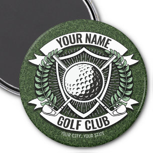 Personalisiert NAME Golfer Golfclub Turf Clubhaus Magnet
