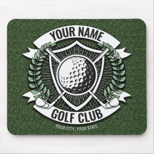 Personalisiert NAME Golfer Golfclub Turf Clubhaus Mousepad