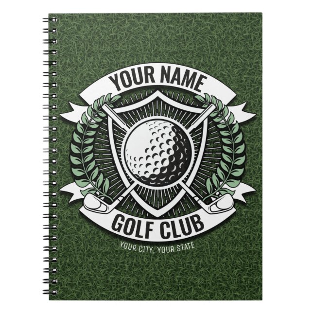 Personalisiert NAME Golfer Golfclub Turf Clubhaus Notizblock (Vorderseite)