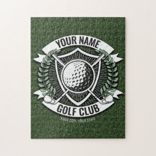 Personalisiert NAME Golfer Golfclub Turf Clubhaus Puzzle