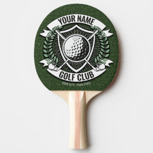 Personalisiert NAME Golfer Golfclub Turf Clubhaus Tischtennis Schläger
