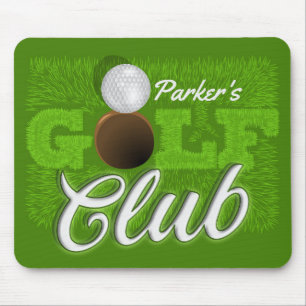 Personalisiert NAME Golfer Green Golf Course Club Mousepad