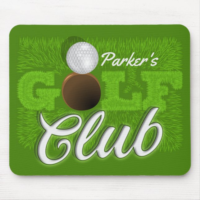 Personalisiert NAME Golfer Green Golf Course Club Mousepad (Vorne)