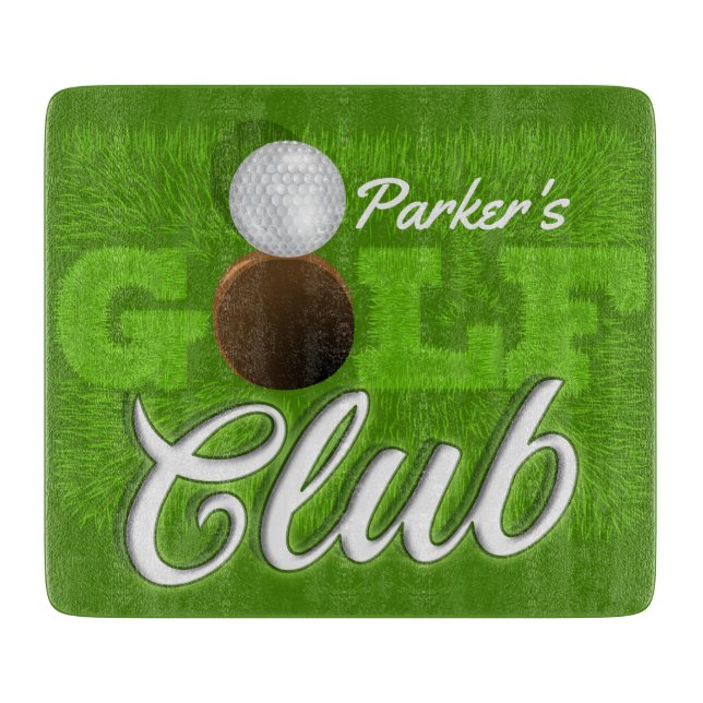 Personalisiert NAME Golfer Green Golf Course Club Schneidebrett (Vorderseite)
