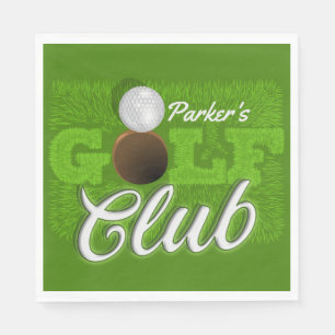 Personalisiert NAME Golfer Green Golf Course Club Serviette
