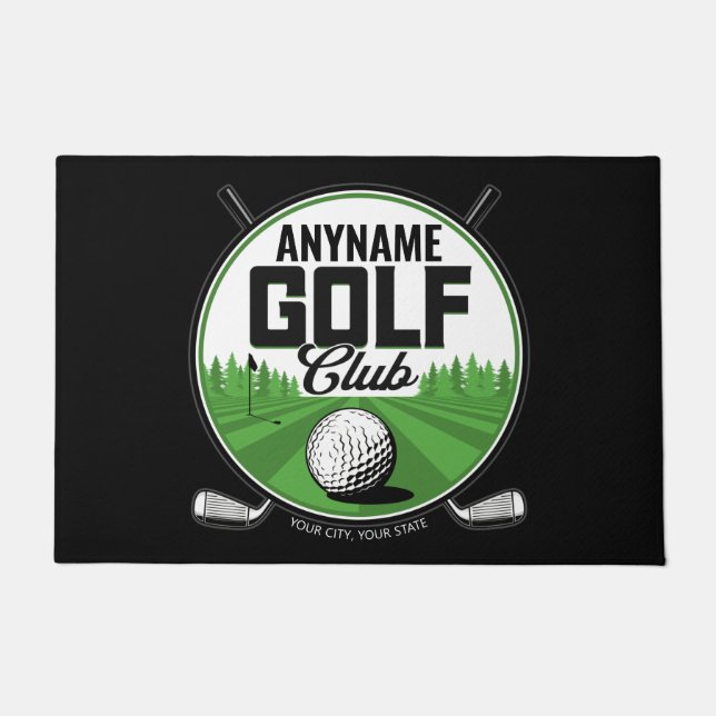 Personalisiert NAME Golfing Pro Golf Club Player Fußmatte (Vorderseite)
