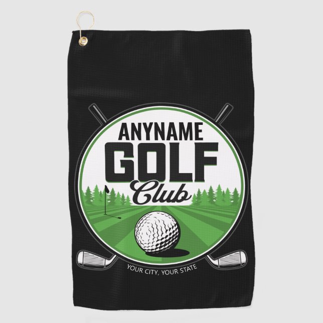 Personalisiert NAME Golfing Pro Golf Club Player Golfhandtuch (Vorderseite)