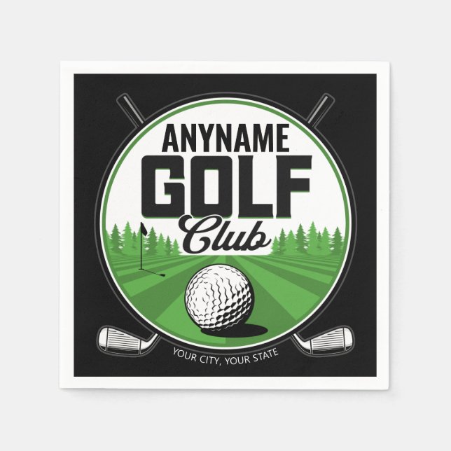 Personalisiert NAME Golfing Pro Golf Club Player Serviette (Vorderseite)
