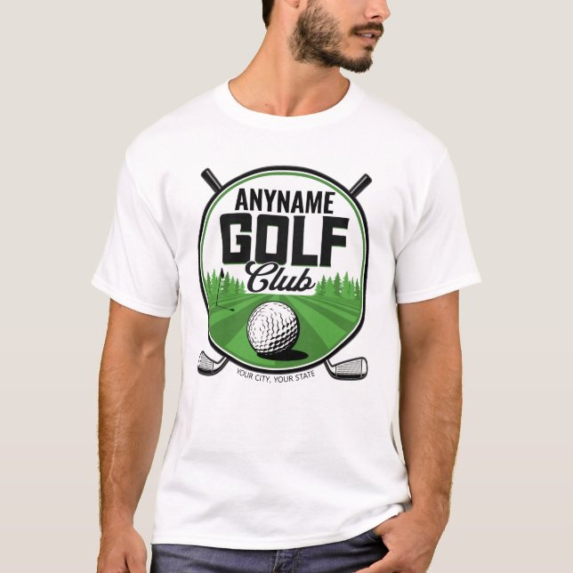 Personalisiert NAME Golfing Pro Golf Club Player T-Shirt (Vorderseite)