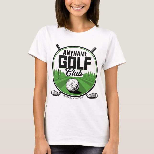 Personalisiert NAME Golfing Pro Golf Club Player T-Shirt (Vorderseite)