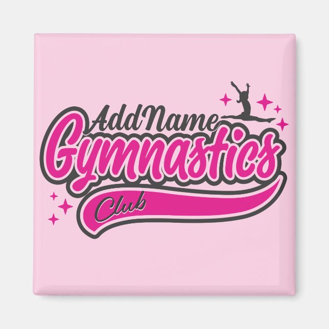Personalisiert NAME Gymnast Split Leap Gymnastik Magnet (Vorne)