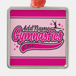 Personalisiert NAME Gymnast Split Leap Gymnastik Ornament Aus Metall