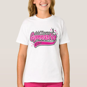 Personalisiert NAME Gymnast Split Leap Gymnastik T-Shirt