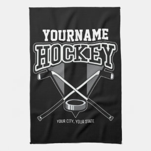 Personalisiert NAME Hockey Player Stick Puck Team Geschirrtuch