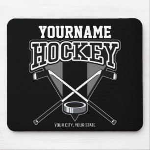 Personalisiert NAME Hockey Player Stick Puck Team Mousepad