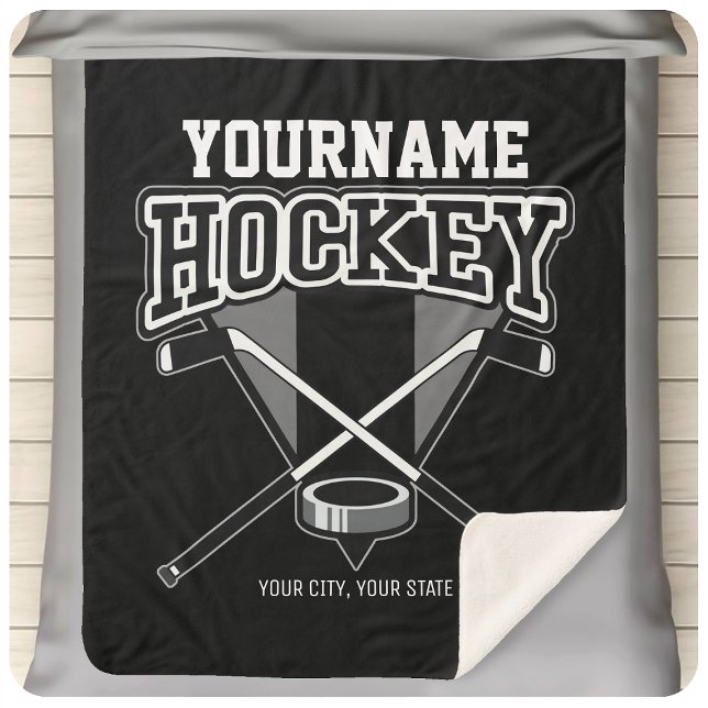 Personalisiert NAME Hockey Player Stick Puck Team Sherpadecke (Von Creator hochgeladen)