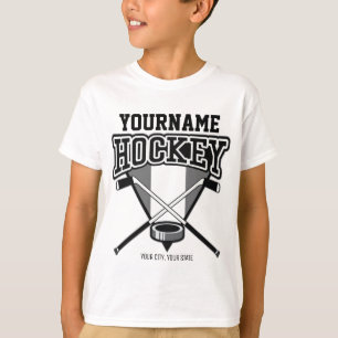 Personalisiert NAME Hockey Player Stick Puck Team T-Shirt