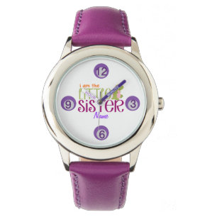 Personalisiert Name Little Sister Armbanduhr
