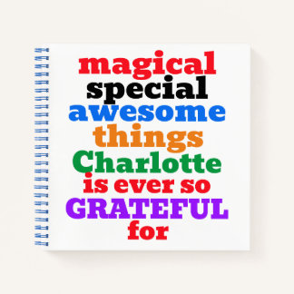 Personalisiert Name Magic Gratitude Notebook Notizbuch