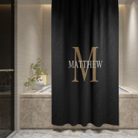 Personalisiert Name Monogram Black