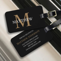 Personalisiert Name Monogram Black