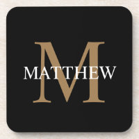 Personalisiert Name Monogram Black