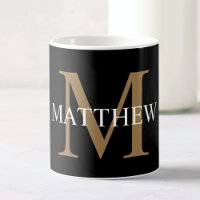 Personalisiert Name Monogram Black