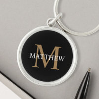 Personalisiert Name Monogram Black