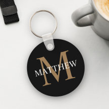 Personalisiert Name Monogram Black