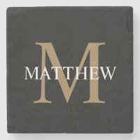 Personalisiert Name Monogram Black