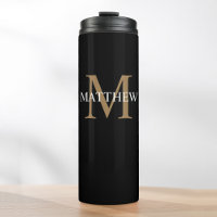 Personalisiert Name Monogram Black