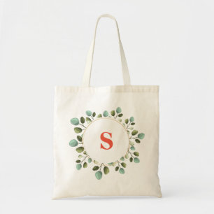 Personalisiert Name Monogram Blume Design Tote Bag Tragetasche