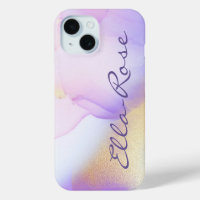 Personalisiert Name Monogram Lila Watercolor Luxe