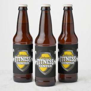Personalisiert NAME Muskel-Fitness-Trainingsgerät Bierflaschenetikett