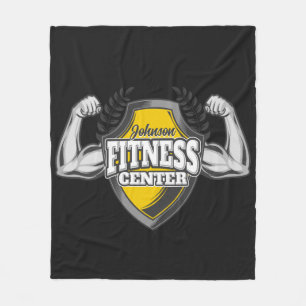 Personalisiert NAME Muskel-Fitness-Trainingsgerät Fleecedecke