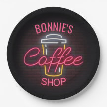 Personalisiert NAME Neon Style Coffee Shop Custom
