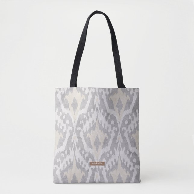 Personalisiert Name neutral Ikat Pattern Bridesmai (Vorderseite)