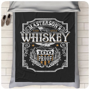 Personalisiert NAME Old West Whiskey Brauerei Bar Fleecedecke