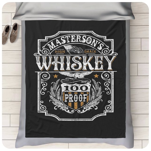 Personalisiert NAME Old West Whiskey Brauerei Bar Fleecedecke (Von Creator hochgeladen)
