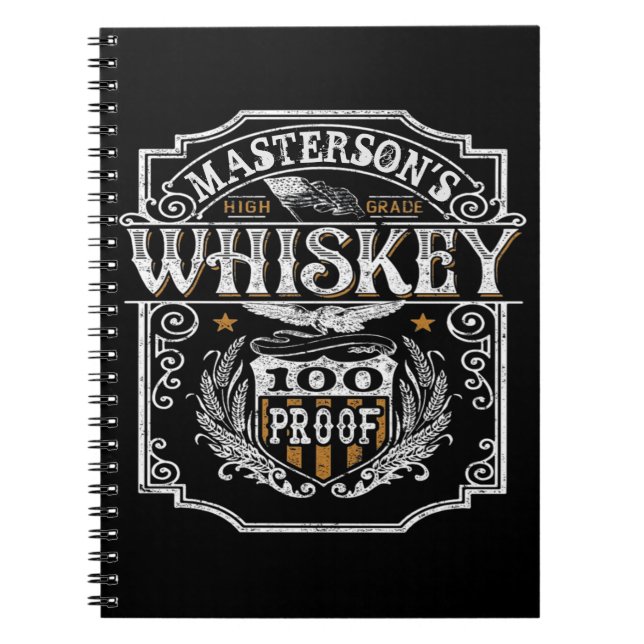 Personalisiert NAME Old West Whiskey Brauerei Bar Notizblock (Vorderseite)