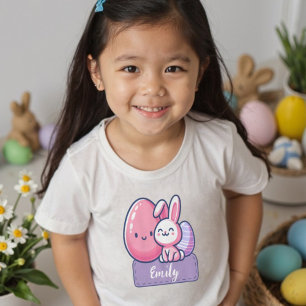 Personalisiert Name Ostern Bunny Eggstra Niedlich Kleinkind T-shirt