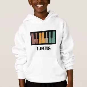 Personalisiert Name Pianist Piano Keys Hoodie
