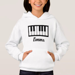 Personalisiert Name Pianist Piano Keys Hoodie
