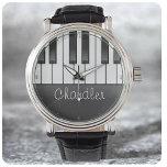 Personalisiert NAME Pianist Piano Keys Music Teach Armbanduhr<br><div class="desc">Passen Sie dieses einmalige Geschenk des Individuelle Namen Pianisten oder Klaviermusiklehrers an. Perfekte Ergänzung zu Ihrem musikalischen Dekor! Personalisiert mit Ihrem Namen oder benutzerdefinierten Text! Perfektes Geschenk für diese besondere Person in Ihrem Leben. Klavierlehrer - Keyboarder - Keyboard - Musiker</div>