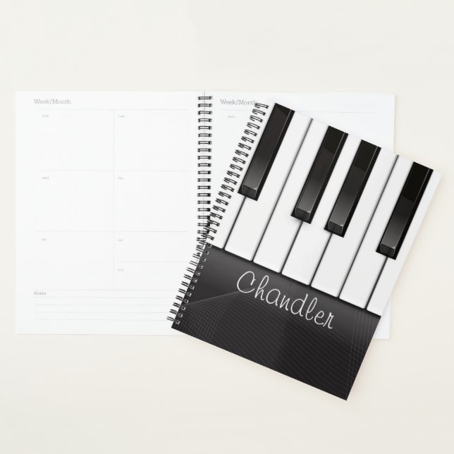 Personalisiert NAME Pianist Piano Keys Music Teach Planer (Anzeige)