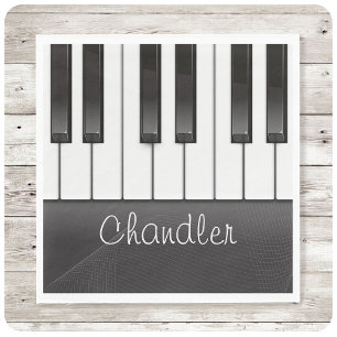 Personalisiert NAME Pianist Piano Keys Music Teach Serviette
