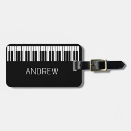 Personalisiert Name Piano Musician Gift Gepäckanhänger