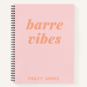 Personalisiert Name Pink Barre Ballett Fitness Dan Notizbuch