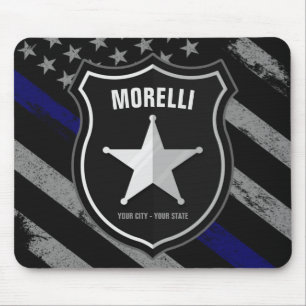 Personalisiert NAME Police Officer Sheriff Polizis Mousepad
